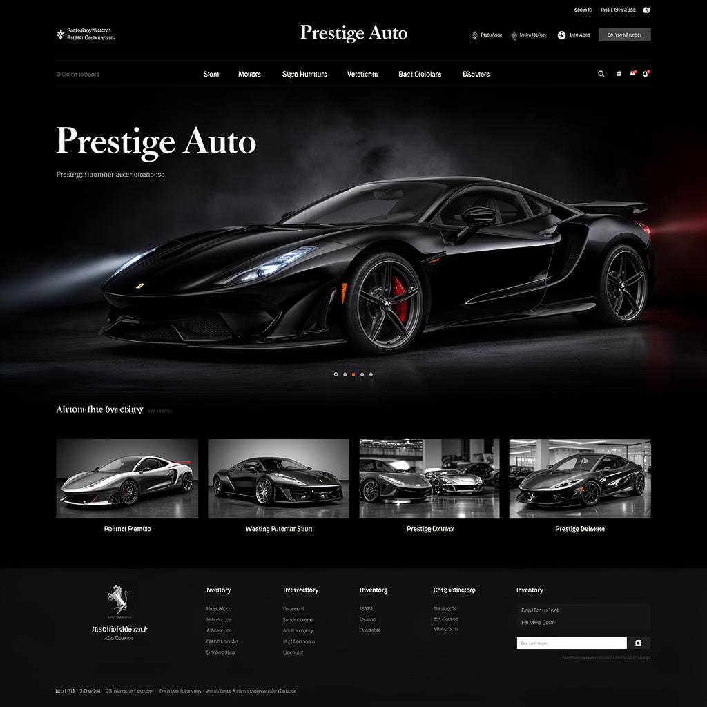 Prestige Auto demo website preview