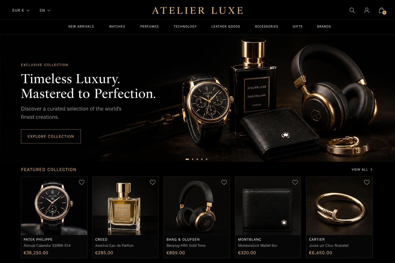 Atelier Luxe demo website preview